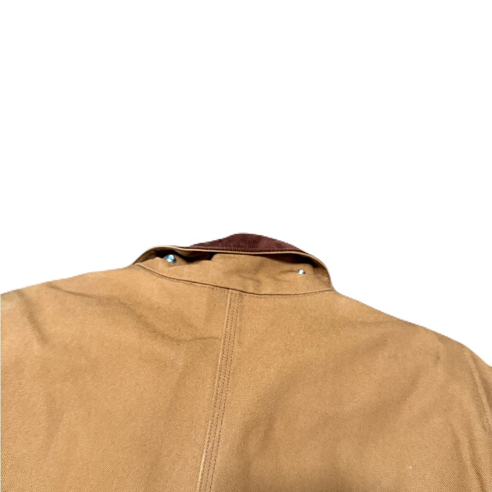 Carhartt Blanket Lined Chore Jacket Brown Michigan Corduroy Collar C001 Sz XL - Picture 6 of 13